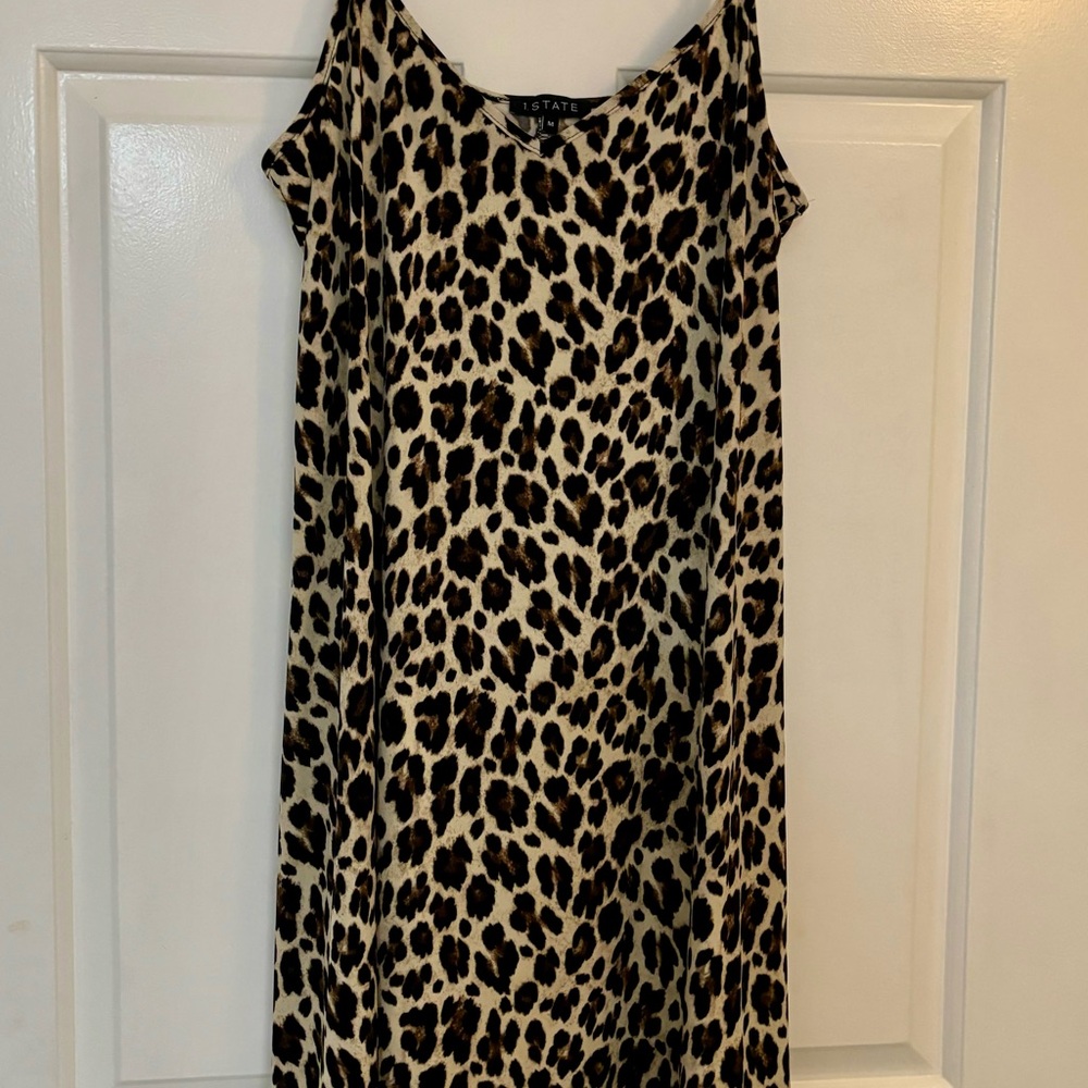 1. State Cream and Brown Slip Dress for a Night Out